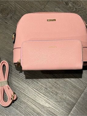 Elim and Paul Pink Crossbody Bag and Wallet Set